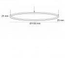 POLARIS LIGHTING - Пендел COOL Ø1000/25/25mm 68W 6120lm 3000K 110° бял 1302-1000 (3)