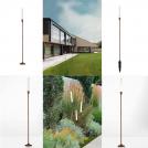 NOVA LUCE - Bollard  L:10, W:2.5, H:100 cm.    9030909   SLOT ⚡ LED 4W ⚡ 195Lm ⚡ 3000K ⚡ 24Vdc ⚡ IP65 ✴ Corten  