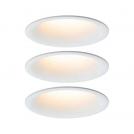 PAULMANN - Луни (3бр.) 93419  Cymbal Coin basic set IP44 round 77mm Coin⚡ 3x6W⚡ 3x440lm⚡ 230V dimmable Dim to warm✴Бял мат