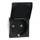 SCHNEIDER ELECTRIC - NU303754TA Контакт шуко с ДЗ+ капак 2P+E 16A, антрацит