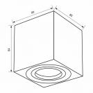 VIVALUX - Surface mounted downlight ABBA VIV004715 DL726 GU10 WHITE (1)
