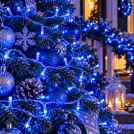 ACA LIGHTING - 300LED STRING LIGHTS PER 5cm BLUE ADAPTOR 31VDC & CONNECTABLE MAX 2 SETS IP44 3m TRANSPARENT CABLE X08300621