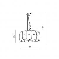 AZZARDO - Пендел Taurus 2 MD 20505-4W WHITE (3)