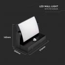 V-TAC - 20W LED Стенна Лампа Сензор Черен 3000K IP65 SKU: 2940 VT-11020S (2)