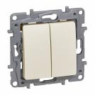 LEGRAND - 7 646 09 Two-way switch + push-button Niloé - 10 AX - 6 A -250 V~ -auto. terminals -ivory