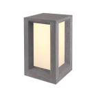 ACA LIGHTING - Градински стълб MK039B-330  330MM IP65 2xE27 Max.7W BLACK CEMENT & PC DIFFUSER