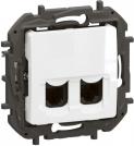 LEGRAND - Socket RJ11+RJ45 cat.6 UTP white Niloe New NP492WH