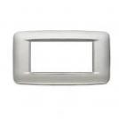 VIMAR - 20684.N13 - Round plate 4M Bright matt silver
