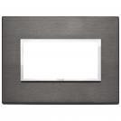 VIMAR - 21654.03 - Plate 4M aluminium lava grey