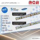 ACA LIGHTING - LED лента SAMSUNG 24VDC 9.6W/M 4000K 1600lm/m, водоустойчива IP65 10mm 24968040PC