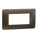 SCHNEIDER ELECTRIC - NU270453М New Unica - cover frame - 1 gang - 4 module - dark aluminium/ black mirror surface