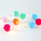 ACA LIGHTING - 10 LED плетени пом-пом топки, топло бяла светлина 0.6W,с батерии 2xAA / LR6 1.5V, вътрешна употреба IP20 F07101141