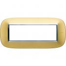 BTICINO - HB4806OSN Elliptical plate 6 modules - gold satin