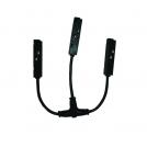 ACA LIGHTING - MTCB MATTE BLACK ''T'' ELECTRICAL CONNECTOR FOR MAGNETIC TRACK 48V DC