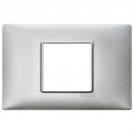 VIMAR - 14652.71 - Plate 2centrM metal Silver