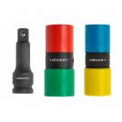 Högert Technik - Impact sockets kit, double-sided, extension 1/2 HT4R006