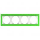 EFAPEL - FOUR GANG FRAME GREEN/GREY 90940 TDG LOGUS 90 Animato