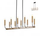 INCANTI - pendant luminaire KONIG IKN C10 06 12 CAND 10X40W E14 BLACK/ANTIQUE BRASS
