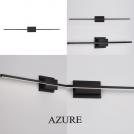 NOVA LUCE - Wall lamp L:120.5, W:6.9, H:11.8 cm. 9267020 AZURE ⚡ LED 28.5W ⚡ 1350Lm ⚡ 3000K ⚡ 230V ⚡ IP20 ✴ Sandy Black
