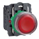 SCHNEIDER ELECTRIC - Push button red with an indicator 1NO-1NC 230...240Vac Ø22mm XB5 XB5AW34M5
