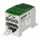 MOREK - Разпределителен клемен блок ЗЕЛЕН 1P 200A OJL200A вх. Al/Cu 1x70 изх. 6x16mm²  MAB1201G10