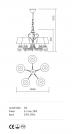 INCANTI - pendant luminaire EMA 02-597 SUSP 5X28W E14 (1)