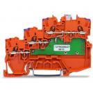 WAGO - 3-conductor sensor supply terminal block; LED (green); 1 mm²; Push-in CAGE CLAMP®; 1,00 mm²; orange 2000-5372/1102-953