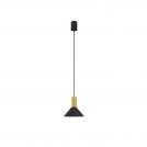 NOWODVORSKI - Hanging lamp 8103 HERMANOS A BLACK/SOLID BRASS • GU10  1x10W only LED • IP20