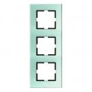 PANASONIC - 3gang frame Vertical Glass Green  WKTF08133GG