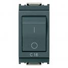 VIMAR - 16505.16 - автоматичен прекъсвач 1P+N C16 CB 120-230V сив IDEA