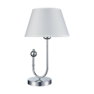 ELMARK - CARMEN TABLE 1xE27 WHITE/CHROME  955CARMEN1T