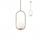 SMARTER - Pendant NIVA 01-2624 mat golden, opal E14 28W