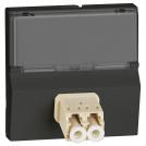 BTICINO - Розетка оптична 1xLCD 2 мод. цвят Графит Light Now YD4268LC