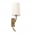 FARO - REM Old gold structure wall lamp with LED reader 29683-19 