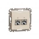 SCHNEIDER ELECTRIC - SDD112462S Sedna Design & Elements - CAT 6 STP, 2x RJ45, beige