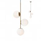 SMARTER - Pendant NIVA 01-2627 mat golden, opal E14 3x28W