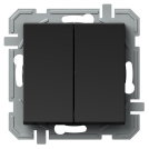 TEM - 1-pole 2-circuits switch color Black Logiq SQ50BKXO