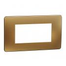 SCHNEIDER ELECTRIC - NU270457М New Unica - cover frame - 1 gang - 4 module - rose gold/ white mirror surface