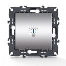 ACA LIGHTING - Бутон 10A с LED индикация PRIME Алуминий мат 1000112003