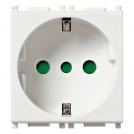 VIMAR - 14209 - 2P+E 16 A 250 V~ Контакт италиански стандарт P30 2M Бял PLANA