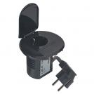 LEGRAND - 054081 Desk grommet - 2P+E socket - German standard - black