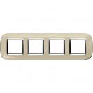 BTICINO - HB4802/4DA Elliptical cover plate 4х2modules - Ivory liquid