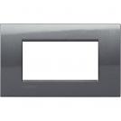 BTICINO - LNA4804AC Square cover plate 4 modules - steel