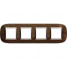 BTICINO - HB4802/4LNC Elliptical cover plate 4х2modules - walnut wood