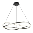 TNL - Полилей Spiral Ø500x120mm LED 64W с дистанционно, черен алуминий, желязо и акрил TNL1034BK