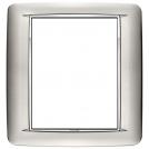 VIMAR - 20698.C91 - Round plate 8M Inox brushed steel