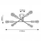 RABALUX - Плафон BRANWEN 71026 E27 6X MAX 25W (3)