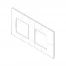 VIMAR - 09664.23 cover plate - 2+2 horizontal/vertical installation modules matt titanium color NEVE UP (2)