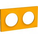 SCHNEIDER ELECTRIC - S520704G Odace Styl cover frame 2 gang amber