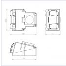 ATRA - Трифазен модул (3P+PE) IP44 Атра 7142 сив (2)